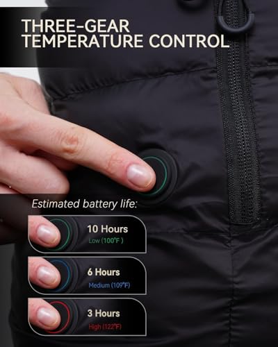 AVIDIA Women's Heated Vest with Battery Pack - Rechargeable, Lightweight, Medium, Black
