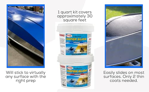Marine Epoxy Bottom Coating Quart Kit - Ultra-Slick Friction-Reducing Marine Finish