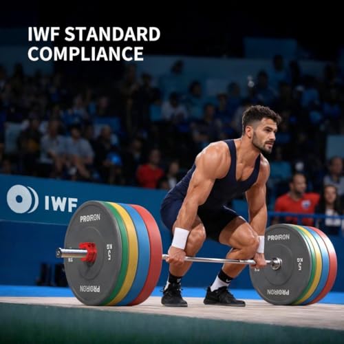 15KG Rubber Bumper Weight Plate for Olympic Barbell - Floor Protection & Shock Absorption