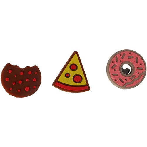 Kopida 6pcs Tennis Racket Vibration Dampener - Funny Hamburger Pizza Cookie Doughnut Tennis Racket Vibration Dampener Soft Silicone Shock Absorber