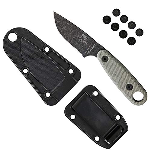 ESEE Izula-II Fixed Blade Knife Black Oxide w/Micarta Handle & Sheath