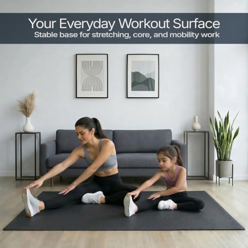 Black Rubber Flooring Roll 1/4 Inch Thick for Home Gym, Stall & Trailer - 120" x 48"