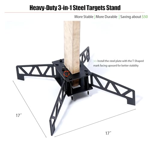 3/8" AR500 Hostage Reactive Shooting Target & 3-in-1 Stand Base