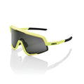 100% Glendale Sport Performance Cycling Sunglasses (SOFT TACT WASHED OUT NEON YELLOW - Smoke Lens)