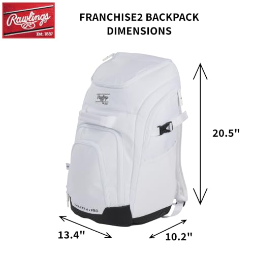 Rawlings Franchise 2.0 Player's Baseball & Softball Backpack - Athletic Orange