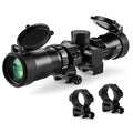 SVITVU Crossbow Scope 1.5-5x32 Red/Green Illuminated Reticle Waterproof 300-450FPS