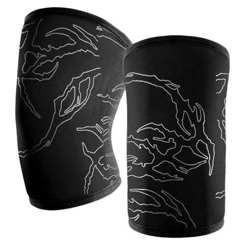Katamu Premium Gothic 7mm Neoprene Knee Sleeves Large - Support & Compression