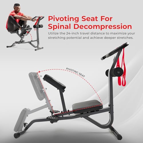 Black Sunny Health & Fitness Full Body Stretch Machine with Pivot Seat