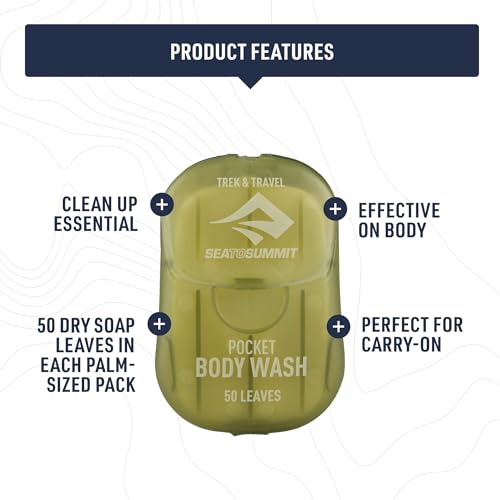 Travel Pocket Body Wash 3-Pack - Biodegradable Soap Leaves for On-the-Go Hygiene