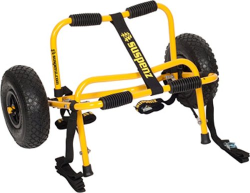 Kayak Canoe Transport Trailer - Heavy Duty Trolley with Airless Wheels, Straps, 150 lbs Capacity
