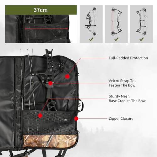 SPG Bow Hunting Backpack for Men with Quiver Pouch - Reed Camo