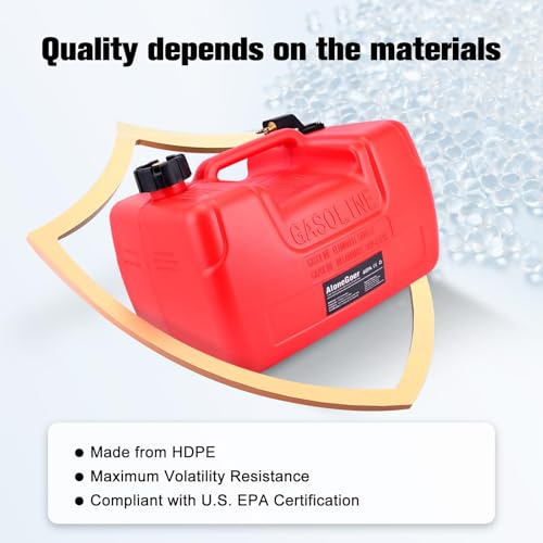 12L Portable Boat Fuel Tank 3 Gallon Marine Outboard Gas Tank