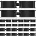 Bike Handlebar Shim Spacers 12-Pack Rubber Adapters for 22.2mm-31.8mm
