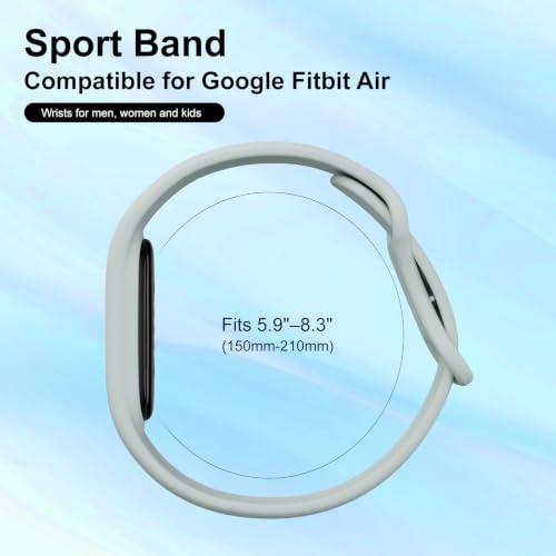 Waterproof Silicone Fitbit & Google Compatible Air Band - Fog Blue Variation