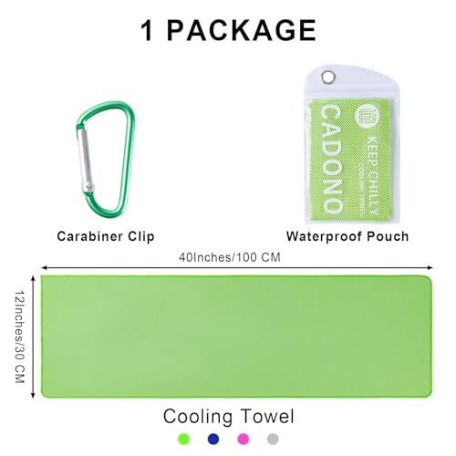 Cooling Towel 4 Pack - Black Deep Blue Deep Grey Brown 40x12 Inches Soft Breathable Ice Towel