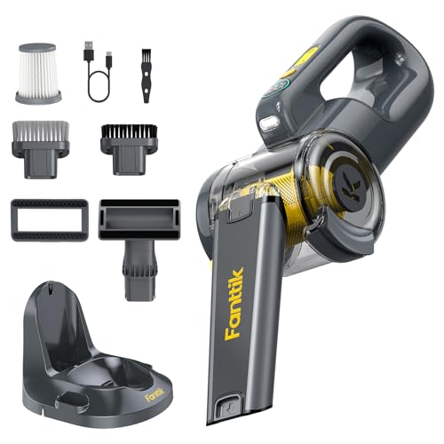 Fanttik V10 Ultra Deluxe Cordless Handheld Vacuum with 17kPa Suction, Foldable Nozzle & Charging Base