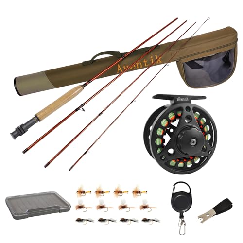 EUPHENG 9'0'' LW5/6 Fly Fishing Combo Kit with Rod, Reel, Flies & Case