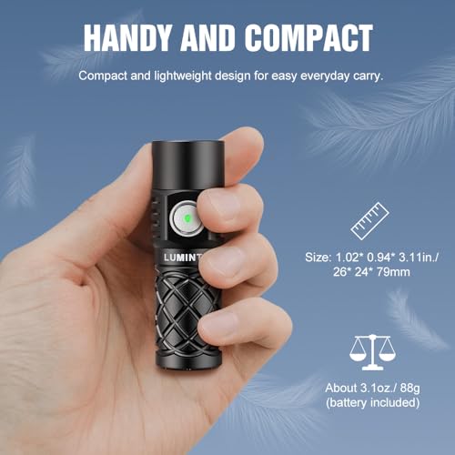 Black Compact Rechargeable LEP Flashlight - 700M Range, Triple Light, Waterproof