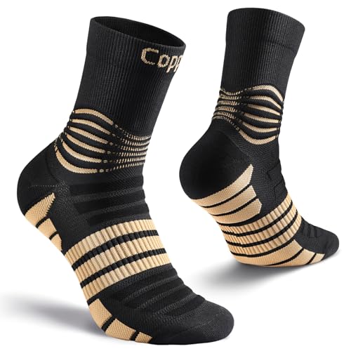 Professional Copper Compression Socks for Men & Women - Medium/High Copper 20-30 mmHg