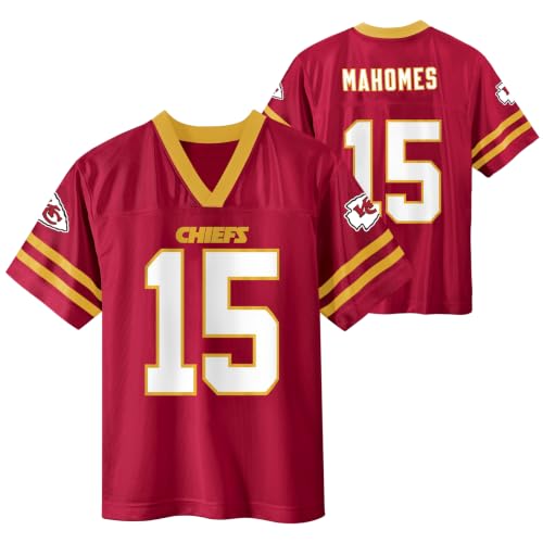 Youth Kansas City Chiefs Patrick Mahomes #15 Red Football Jersey - Size 10-12 Variation