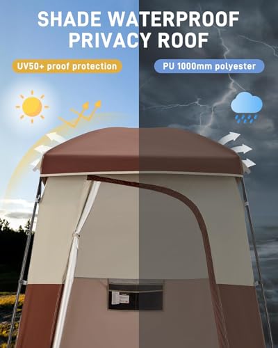KingCamp Portable Shower Tent with Privacy Room - 1 Room Version for Camping & Beach