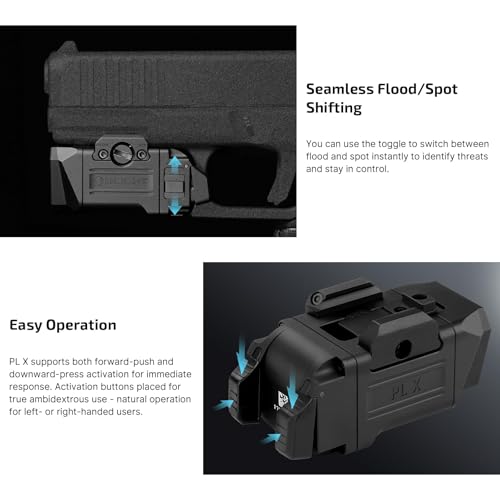 OLIGHT PL X Compact Tactical Flashlight Matte Black USB-C Rechargeable