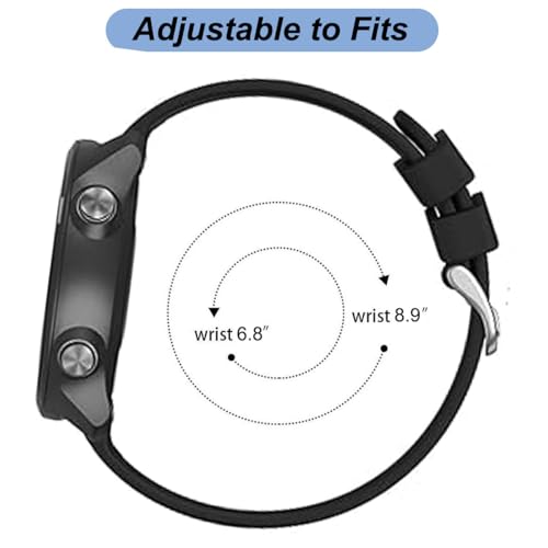 22mm Silicone Watch Band for Garmin Forerunner 265/255, Venu 2/3, Vivoactive 4 - White/Blue