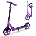Nattork Adjustable Purple Kids & Teen Kick Scooter - Lightweight Folding
