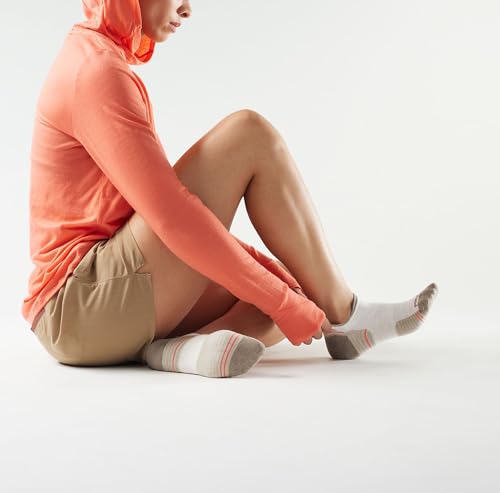 Women's Hiking Ankle Socks with Cushioning - Targeted Support & Breathability, Medium / Moonbeam