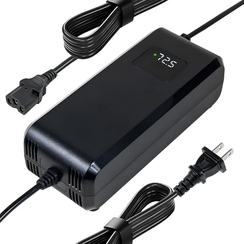 72.5V 3A Lead Acid Battery Charger for 60V 20Ah Pack with Display & Fan