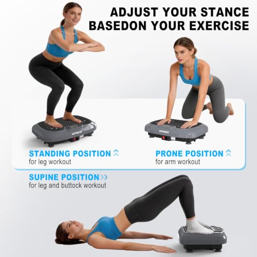 Vibration Plate Exercise Machine for Home Gym - Hotwave Gray