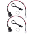 Electric Bike Charging Port Replacement 2-Pack DC5.5x2.1mm Waterproof Dust Cover