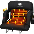 Deep Black 21-Inch Heated Stadium Seat for Bleachers with Extra Thick Cushion