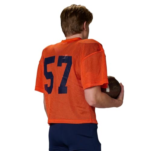 Men's Football Practice Jersey - Medium Scarlet, Breathable Mesh & Durable Fabric