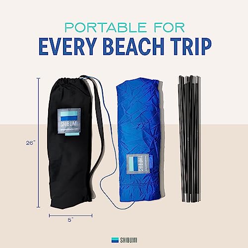Shibumi Shade (Previous Generation) Wind Powered Beach Shade - Lightweight Sun Shelter for Groups