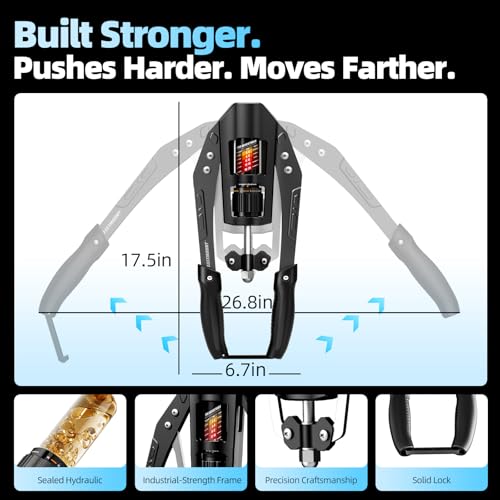 FullBlack Hydraulic Arm Exerciser with Adjustable 22-440lbs - Home Fitness Equipment