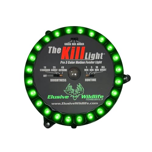 Motion Activated Wildlife Feeder Light with 3 Colors – Red, Green, Amber