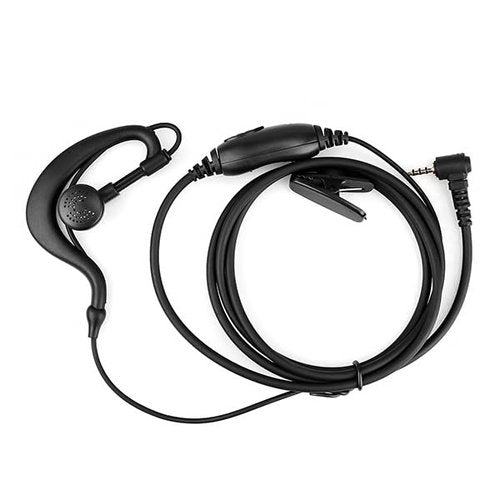 Retevis RT20 2 Way Radio Earpiece 1 Pin 2.5mm with Speaker Mic, Compatible RT20 Walkie Talkies, C Shape Earhook Lightweight Walkie Talkie Earpiece with PTT and Clip(3 Pack)