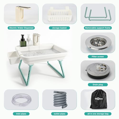 Portable Hand Wash Station with Electric Faucet for Camping & Outdoor Use