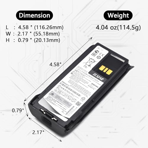 2-Pack 7.2V 2500mAh Lithium-Ion Battery for R7 Two-Way Radios