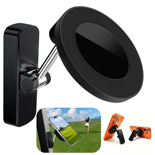 Magnetic Golf Cart Phone Holder - 360° Rotatable, Compatible with MagSafe iPhone 12-17, Golf Accessories for Men & Dad
