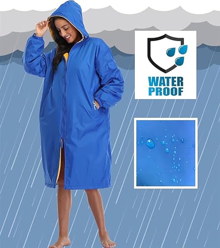 Unisex Waterproof Swim Parka - Team Colors, Medium, Black & Red