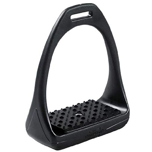 Equestrian Stirrups - Wide Track Design, Shock Absorbent, Quick Release, Black