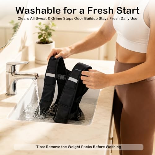 Weighted Vest for Men Women Adjustable 0.7-12.7 lbs Black Fitness Equipment