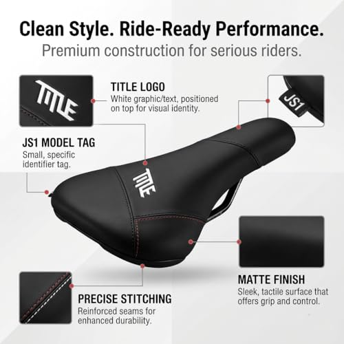 MTB Bike Saddle - Performance Mountain Bike Seat for Mountain Biking - Black