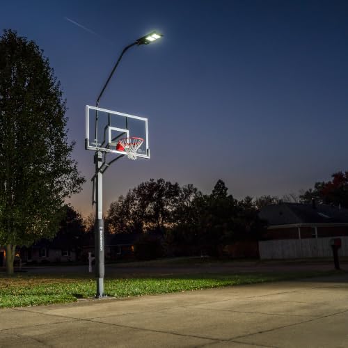 Solar LED Basketball Hoop Light for In-Ground Rims - Silverback Variation