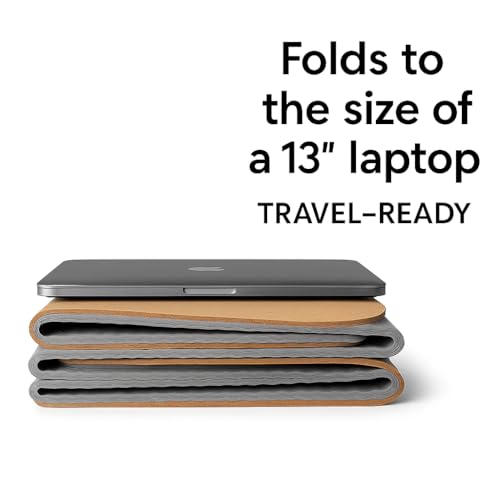 Foldable Travel Cork Yoga Mat - 5mm Lightweight Portable Exercise Mat