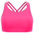 Girls Training Crop Top Sports Bra for Teens Kids - Rose Red, 5-6 Years