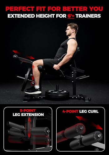 Mikolo Black LE00 Leg Extension & Curl Machine Adjustable Home Gym Equipment