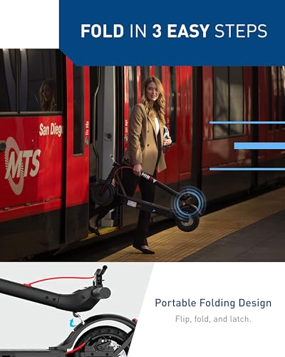 Electric Scooter for Adults KS4 Pro 25-Mile Range 19 MPH Dark Black